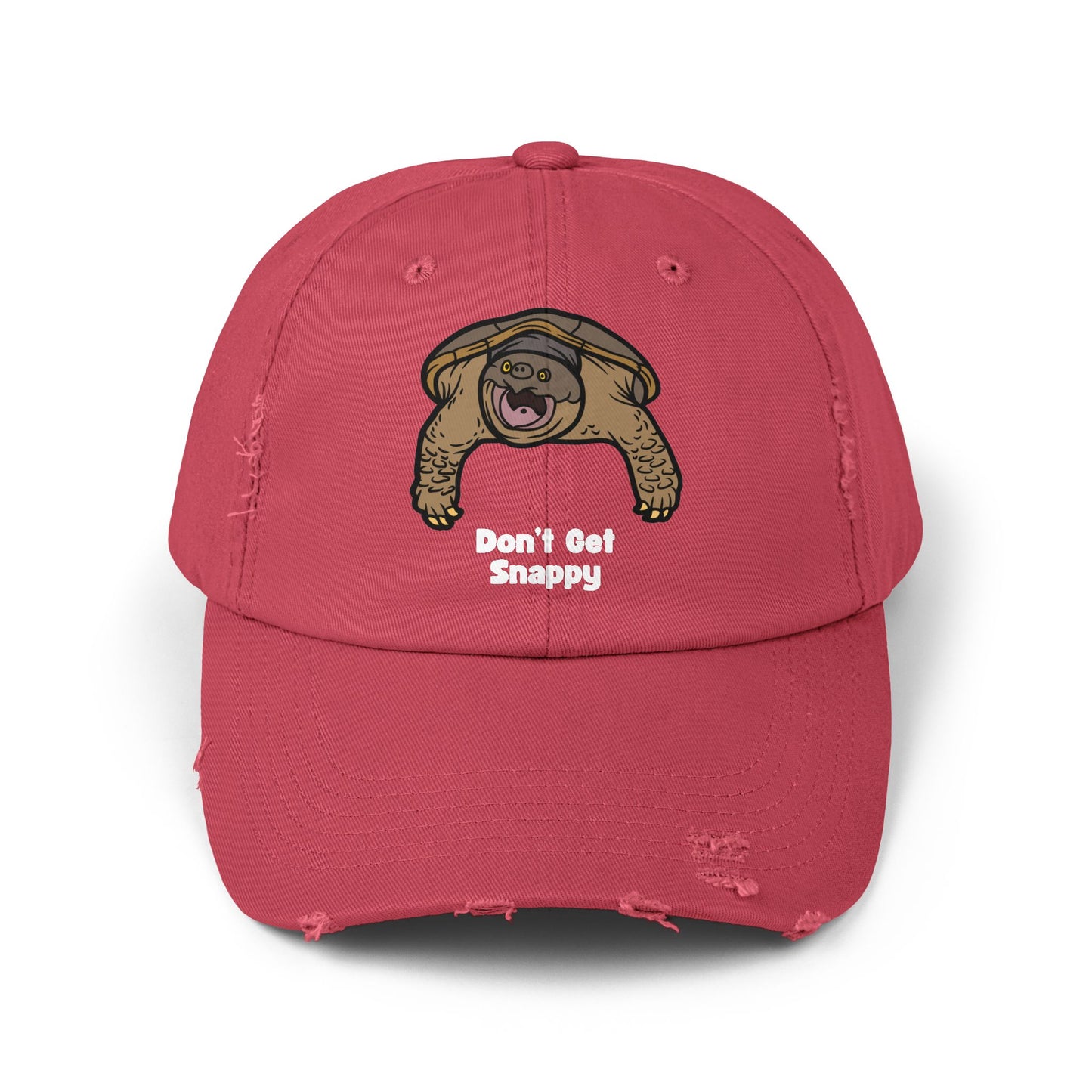 "Don't Get Snappy" Distressed Turtle Cap