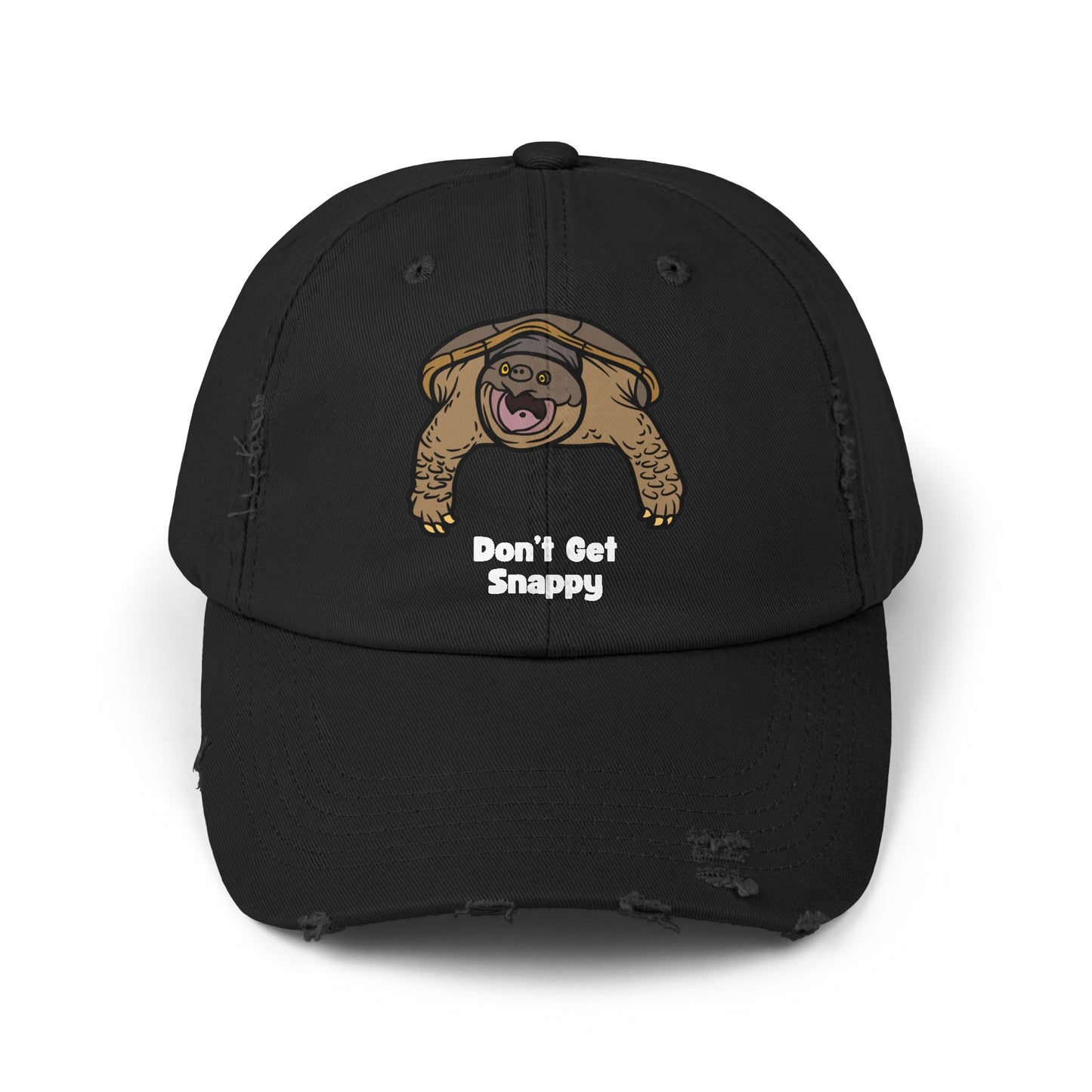 "Don't Get Snappy" Distressed Turtle Cap