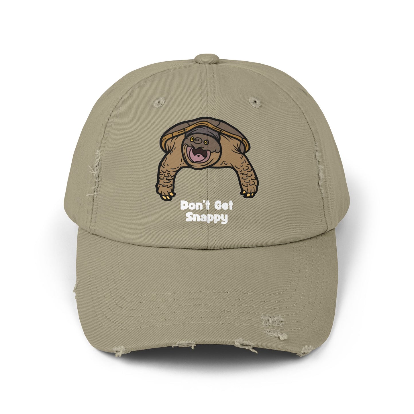 "Don't Get Snappy" Distressed Turtle Cap
