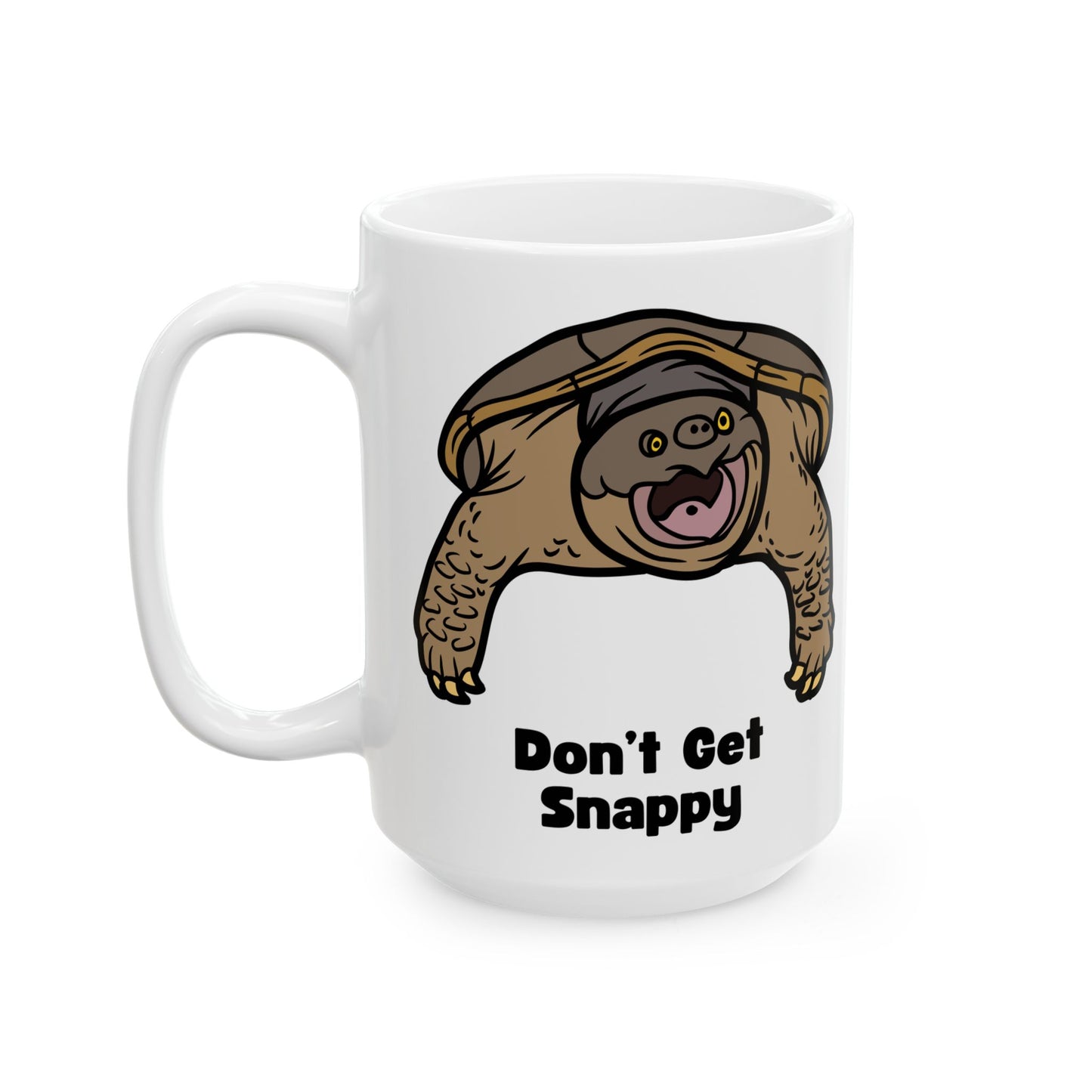 "Don't Get Snappy" Snapping Turtle Mug (15oz)
