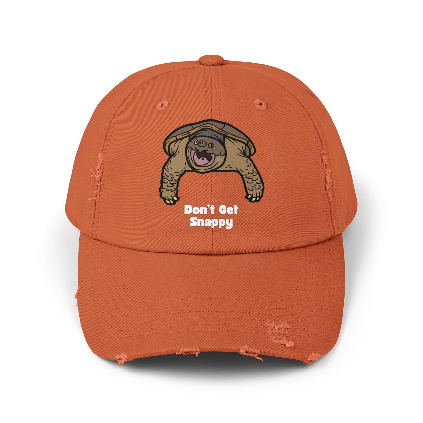 "Don't Get Snappy" Distressed Turtle Cap