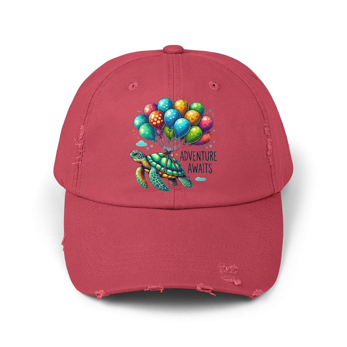 Adventure Awaits Turtle Distressed Hat