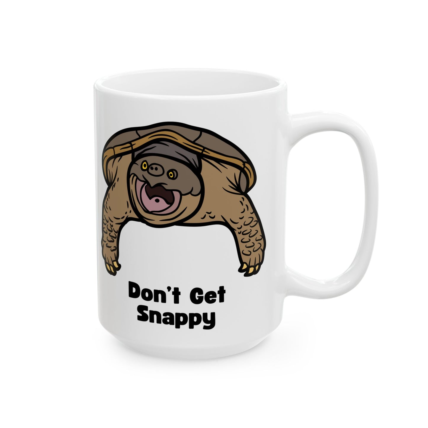 "Don't Get Snappy" Snapping Turtle Mug (15oz)