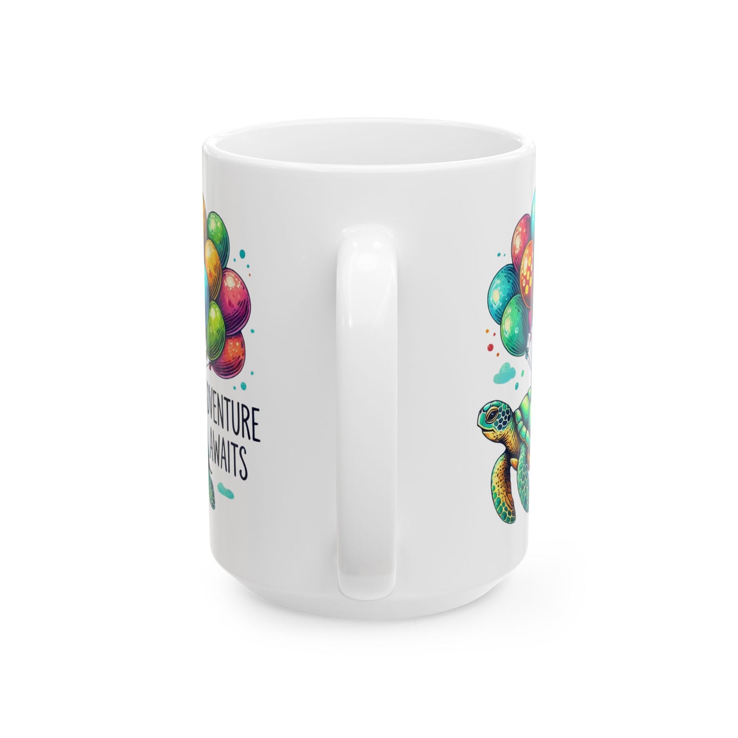 Adventure Awaits Ceramic Turtle Mug (15oz)