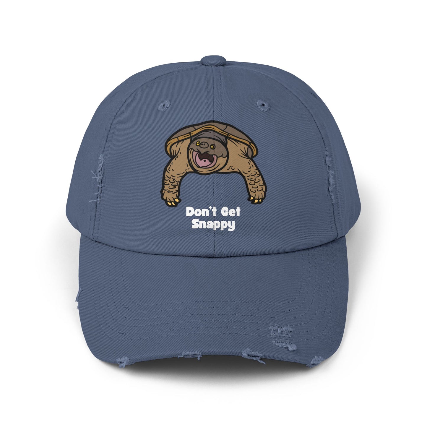 "Don't Get Snappy" Distressed Turtle Cap