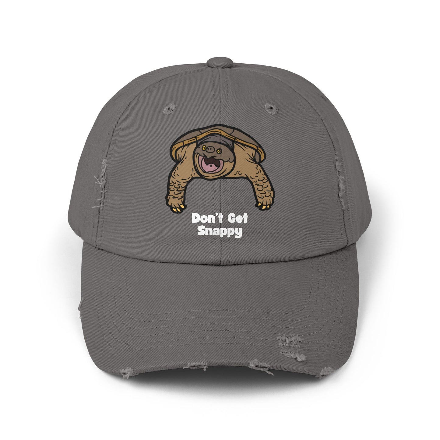 "Don't Get Snappy" Distressed Turtle Cap