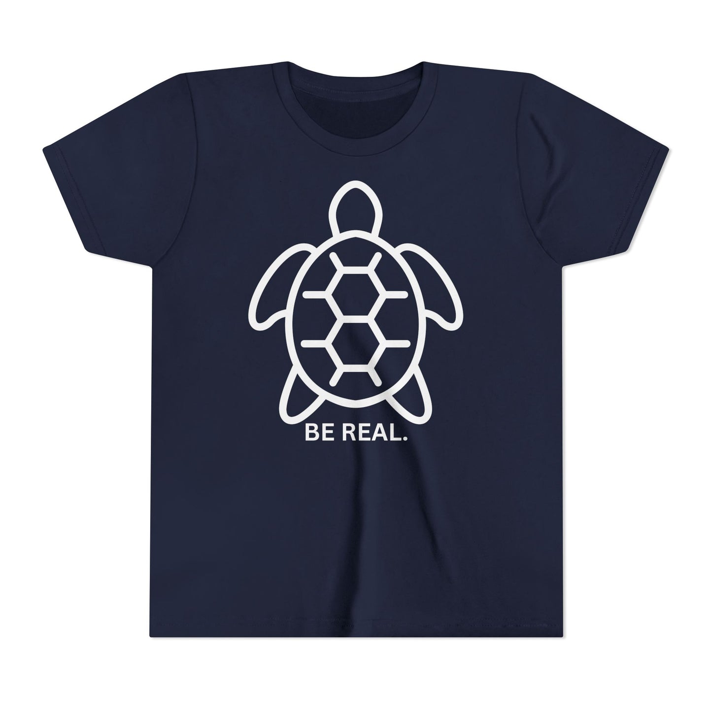 "Be Real" Minimalist Turtle Design for Kids