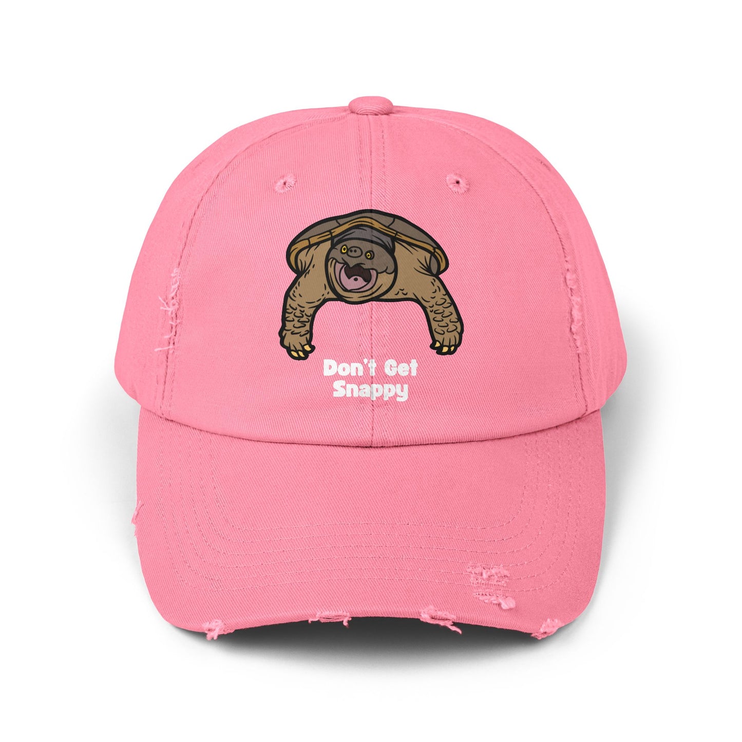 "Don't Get Snappy" Distressed Turtle Cap