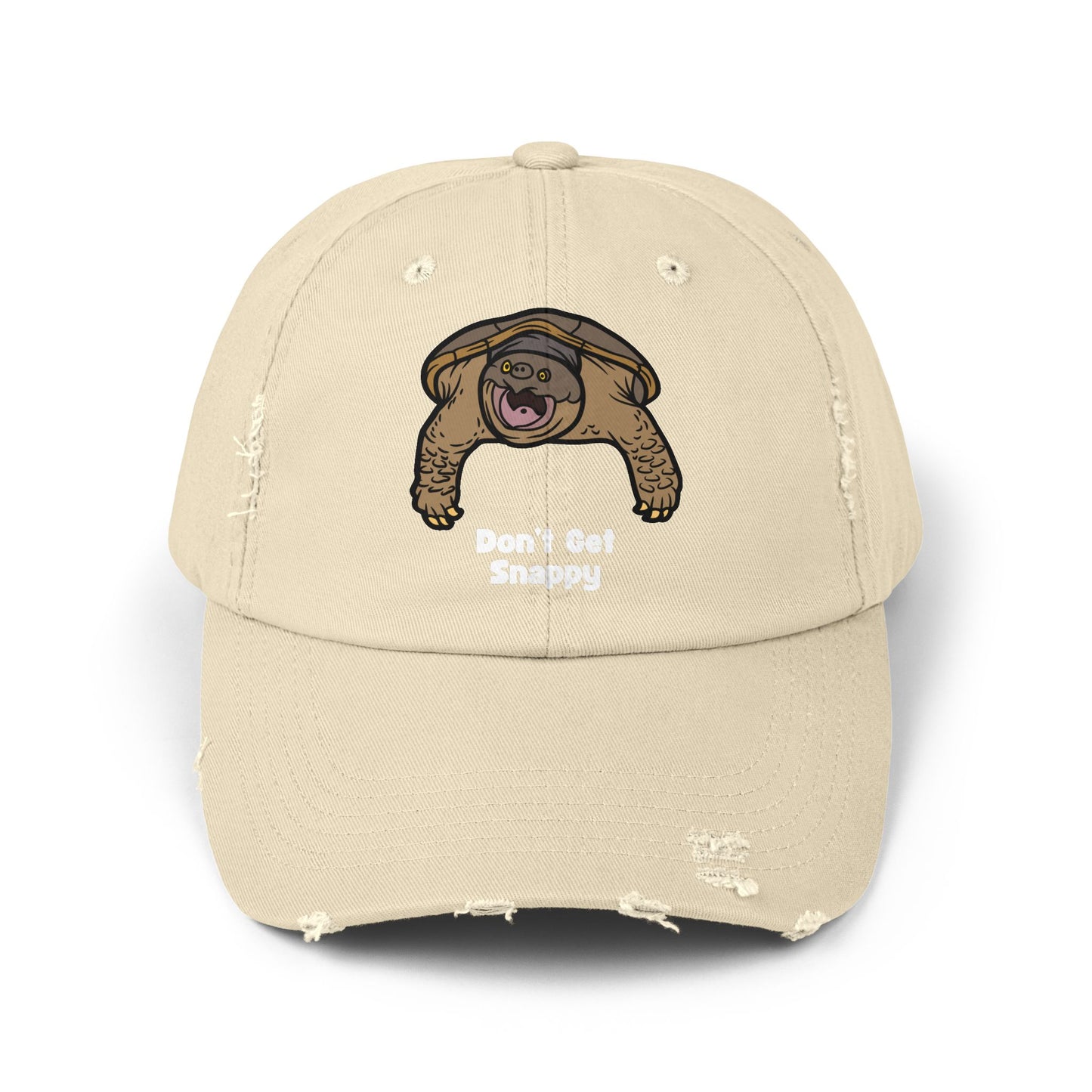 "Don't Get Snappy" Distressed Turtle Cap