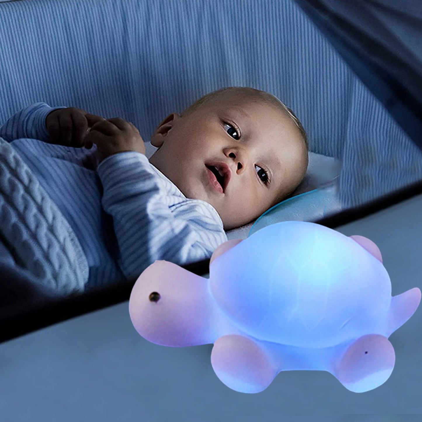 Color-Changing Turtle Night Light – Soothing Glow for Kids
