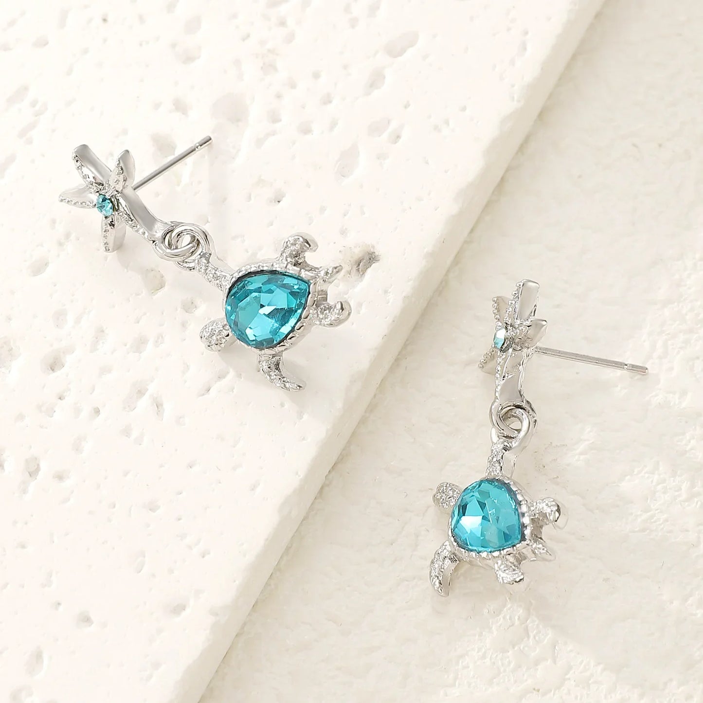 Turquoise Tide Turtle Earrings