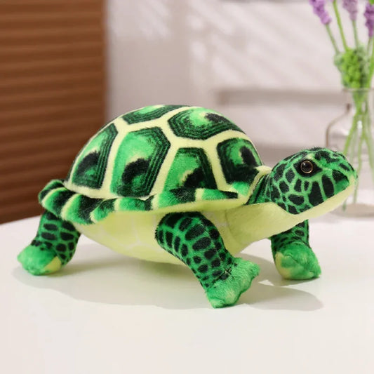 Realistic Green Tortoise Plush Toy – Soft Stuffed Turtle for Kids, Baby Gifts & Home Decor