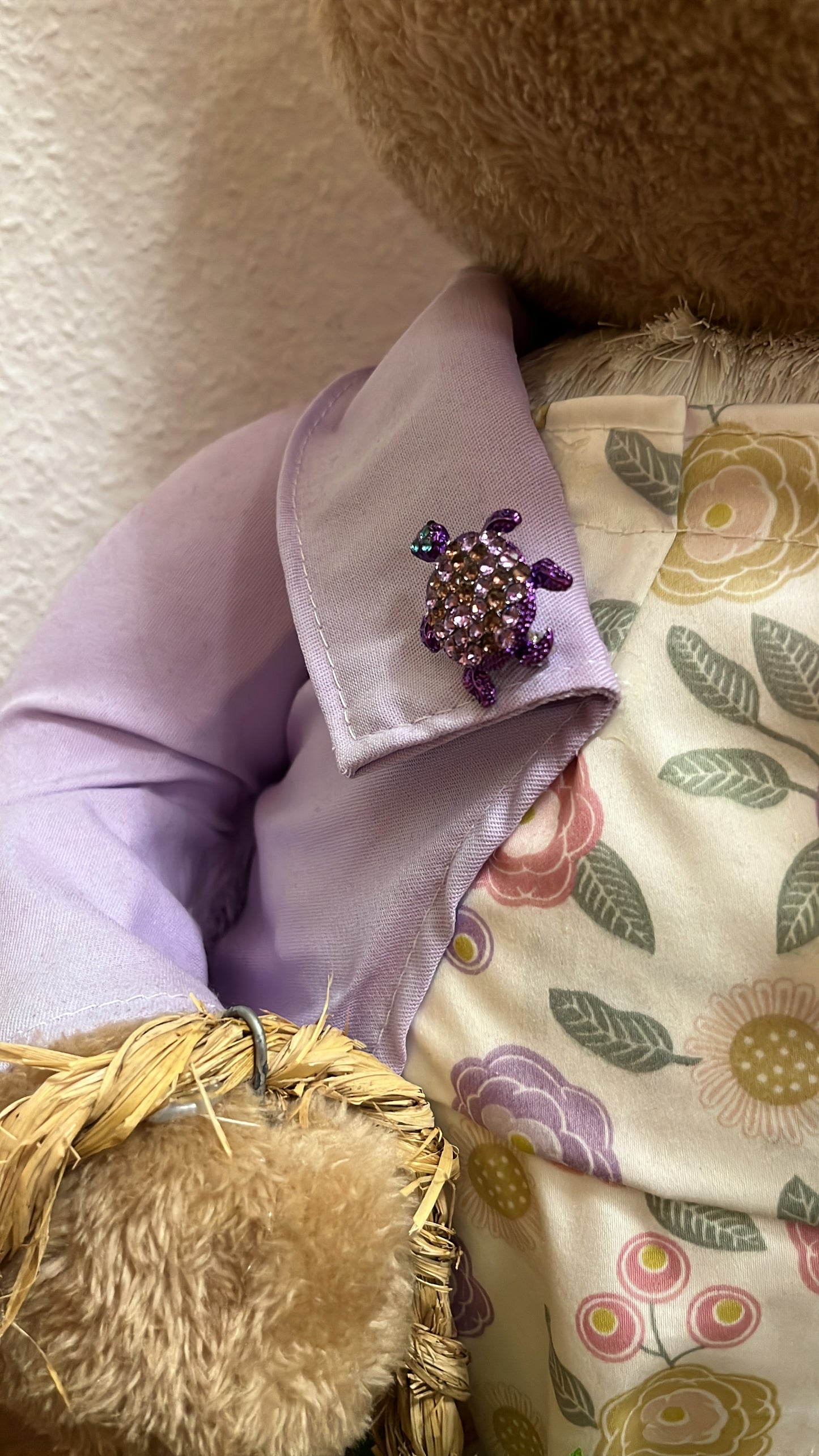 Lavender Dreams Turtle Brooch – A Dazzling Touch of Whimsy
