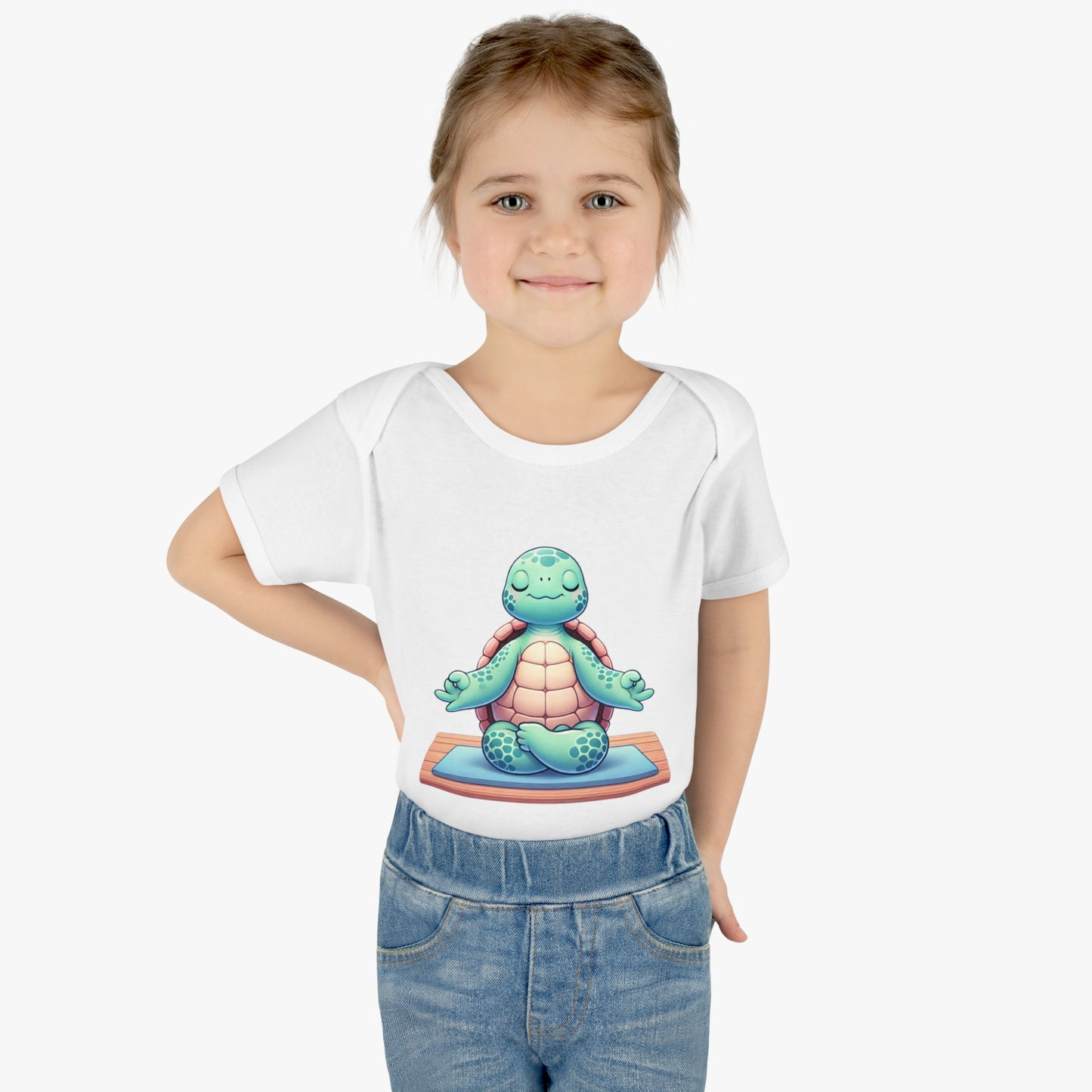 Embrace Tranquility and Comfort with Our Zen Turtle Baby Bodysuit