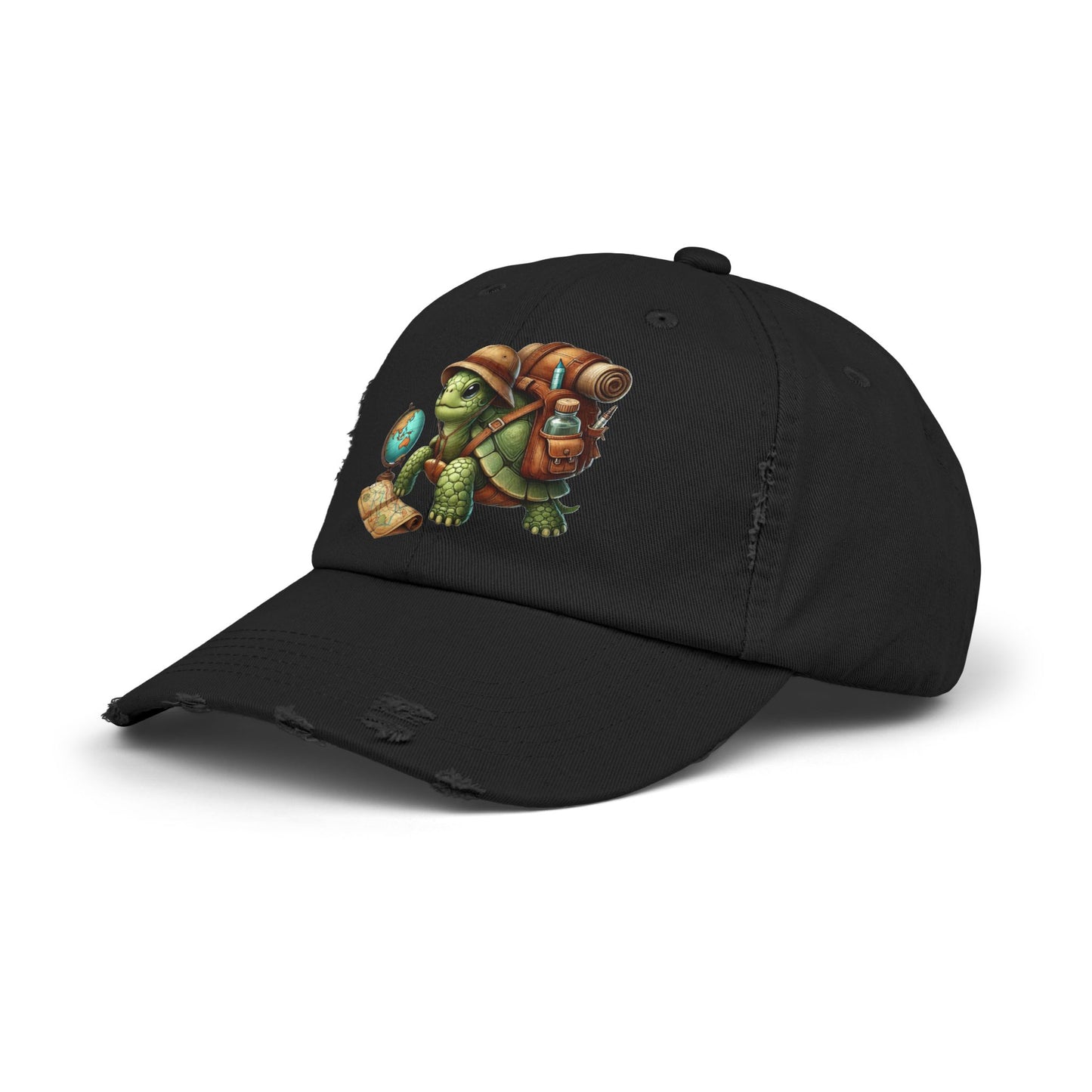 World Explorer Turtle Distressed Hat