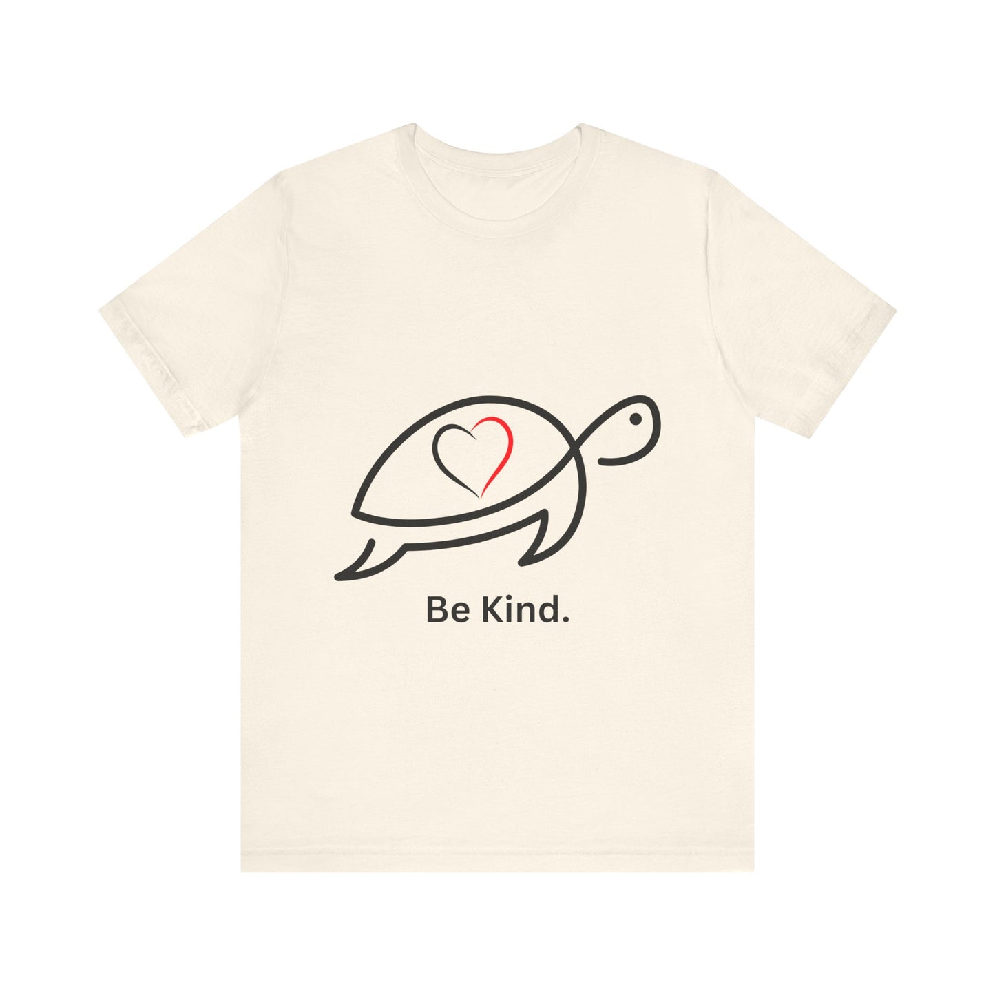 Unisex Jersey Short Sleeve Tee – "Be Kind" Heart Shell Turtle Graphic T-Shirt