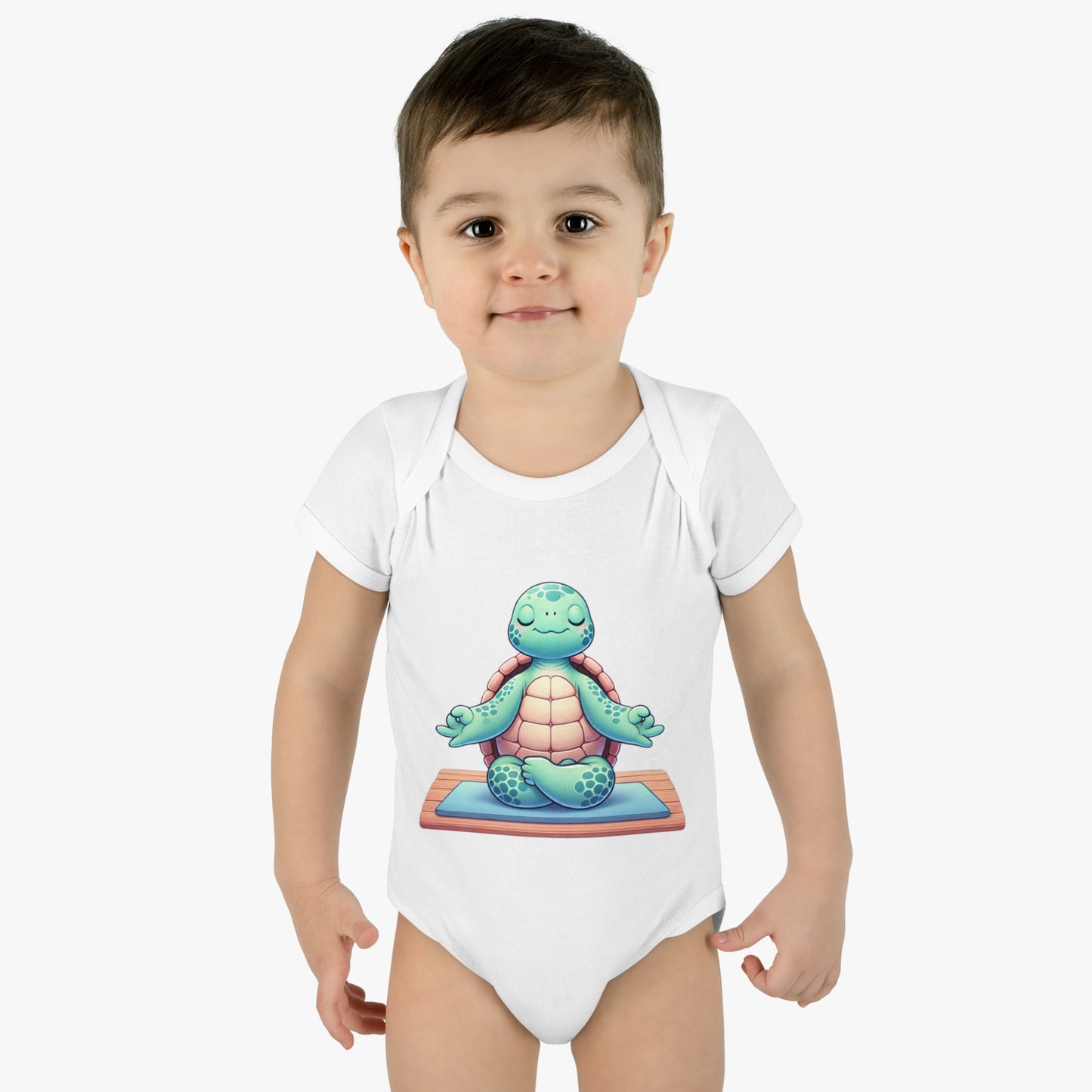 Embrace Tranquility and Comfort with Our Zen Turtle Baby Bodysuit