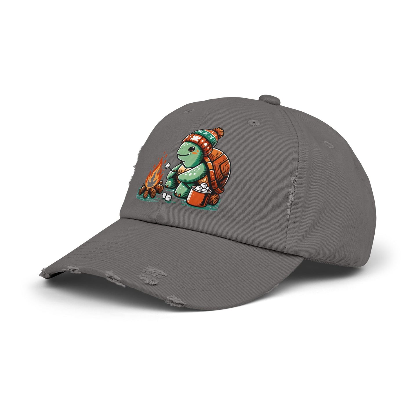 Cozy Campfire Turtle Distressed Hat