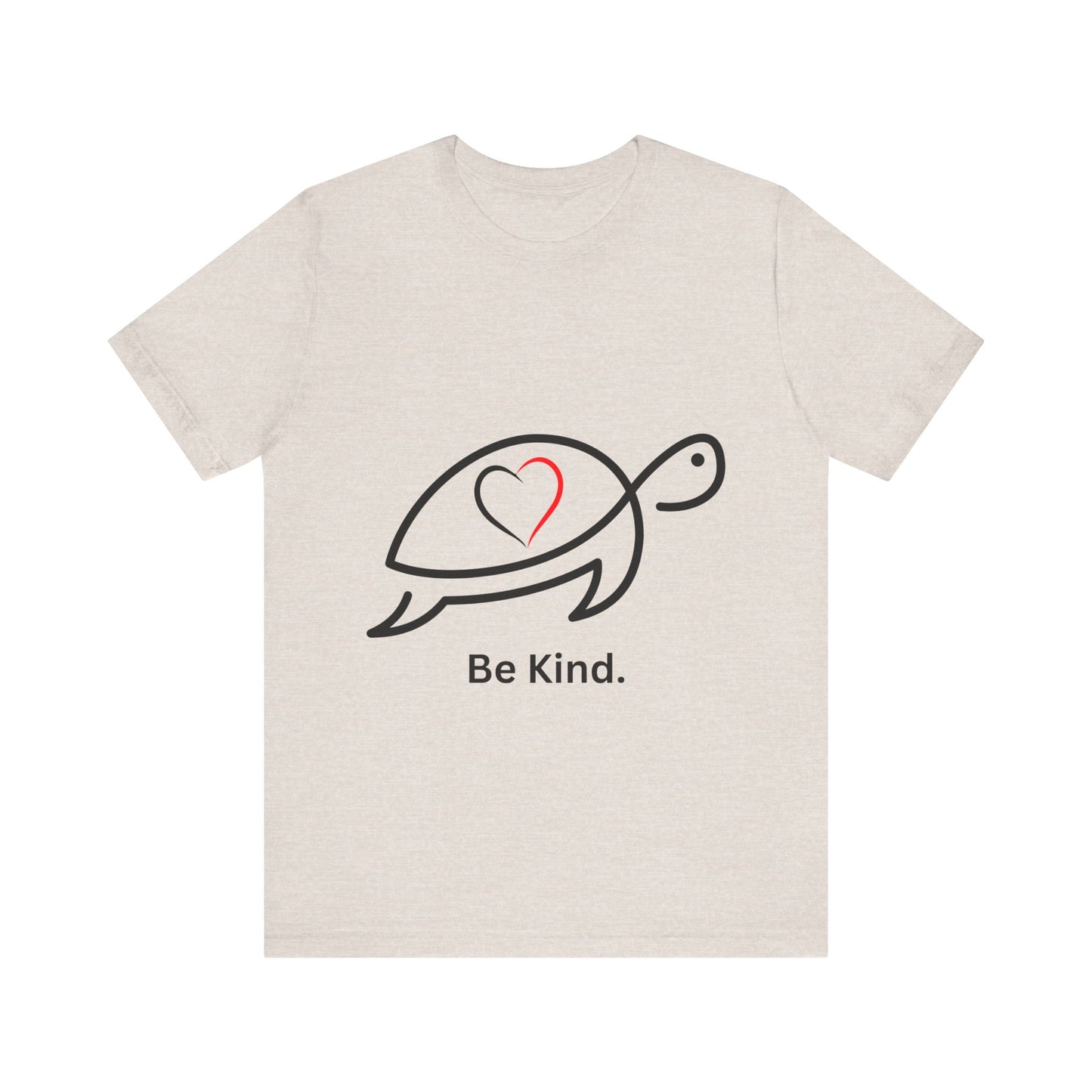 Unisex Jersey Short Sleeve Tee – "Be Kind" Heart Shell Turtle Graphic T-Shirt