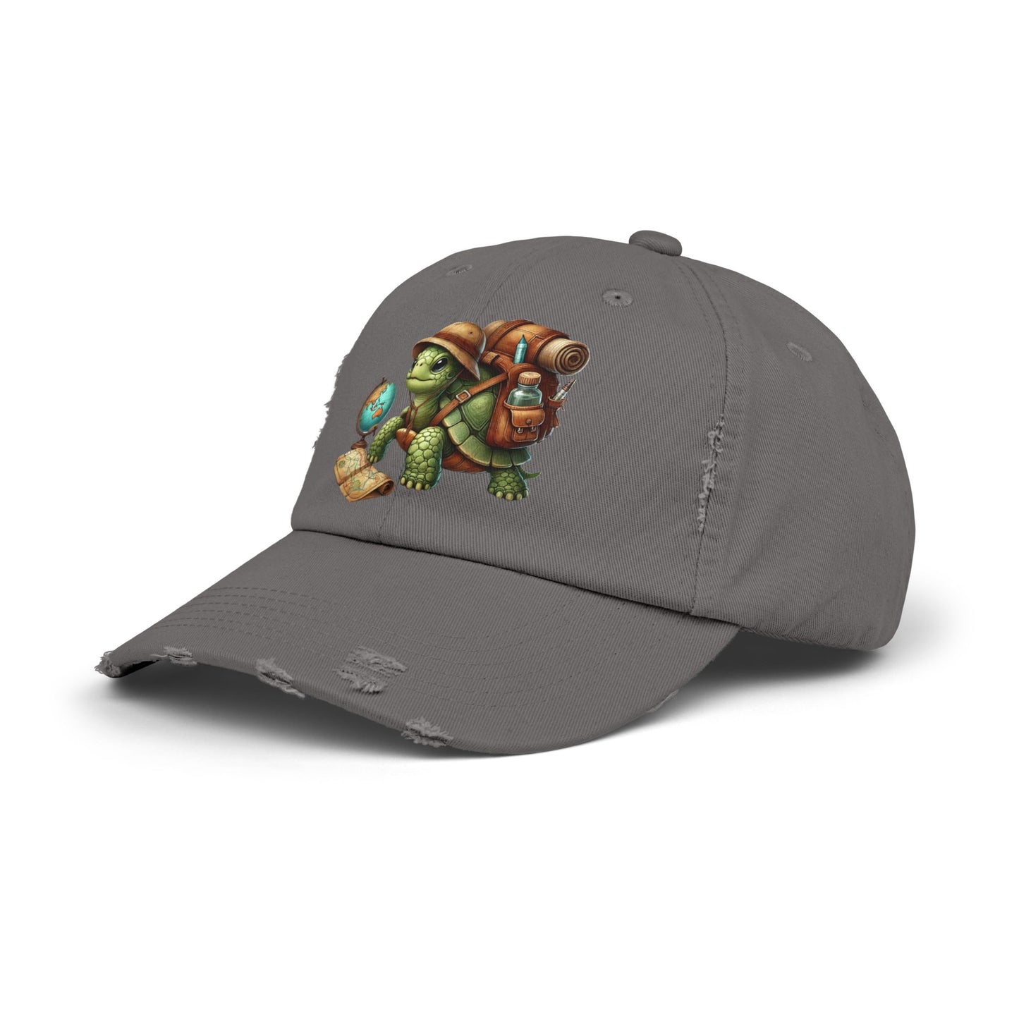 World Explorer Turtle Distressed Hat