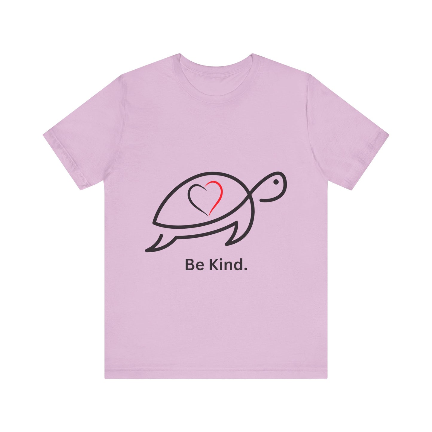 Unisex Jersey Short Sleeve Tee – "Be Kind" Heart Shell Turtle Graphic T-Shirt