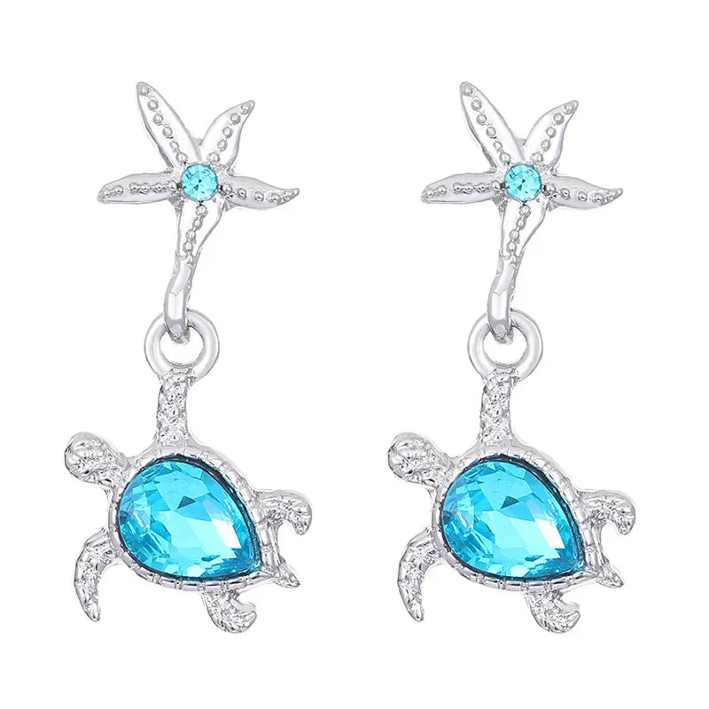 Turquoise Tide Turtle Earrings
