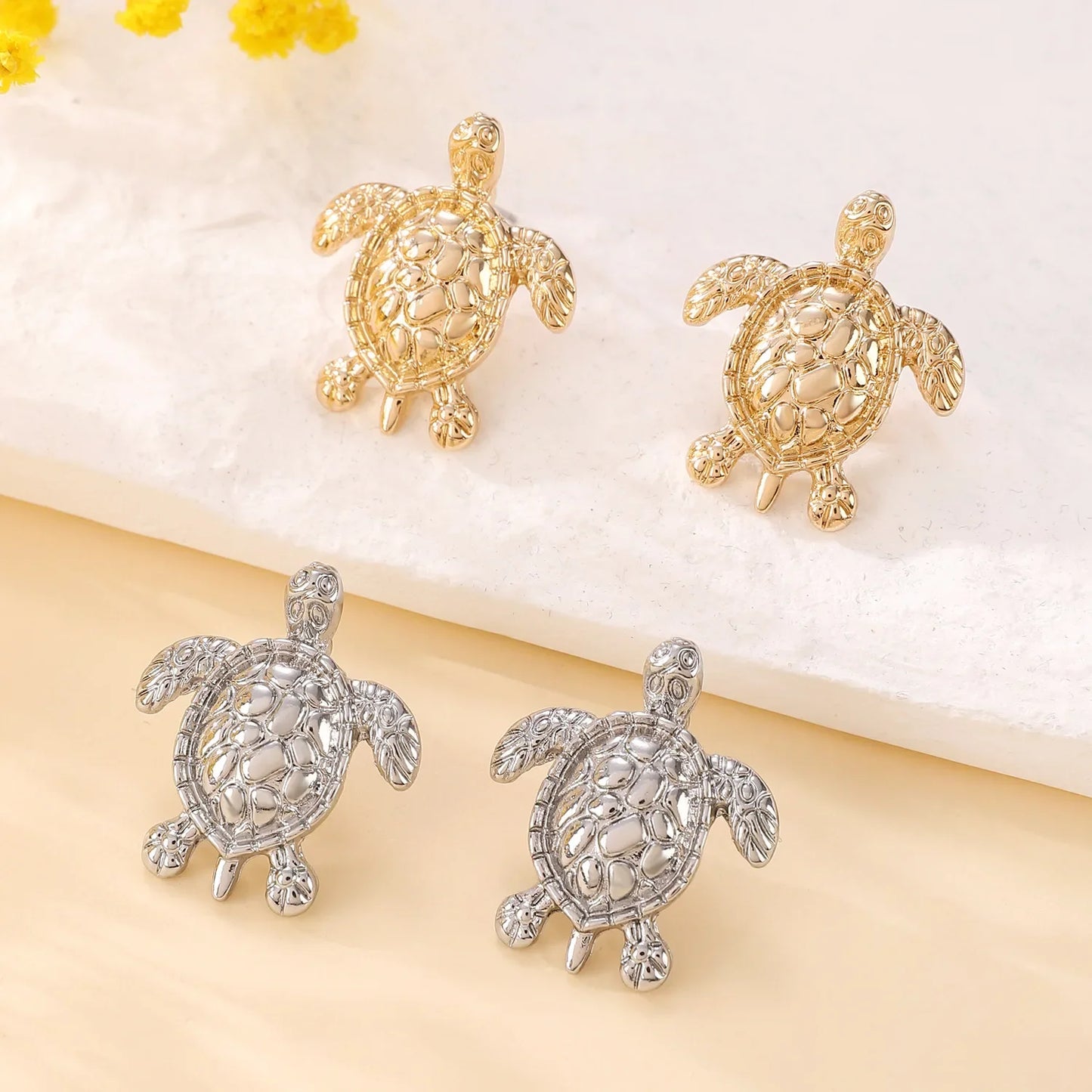Retro Sea Turtle Earrings