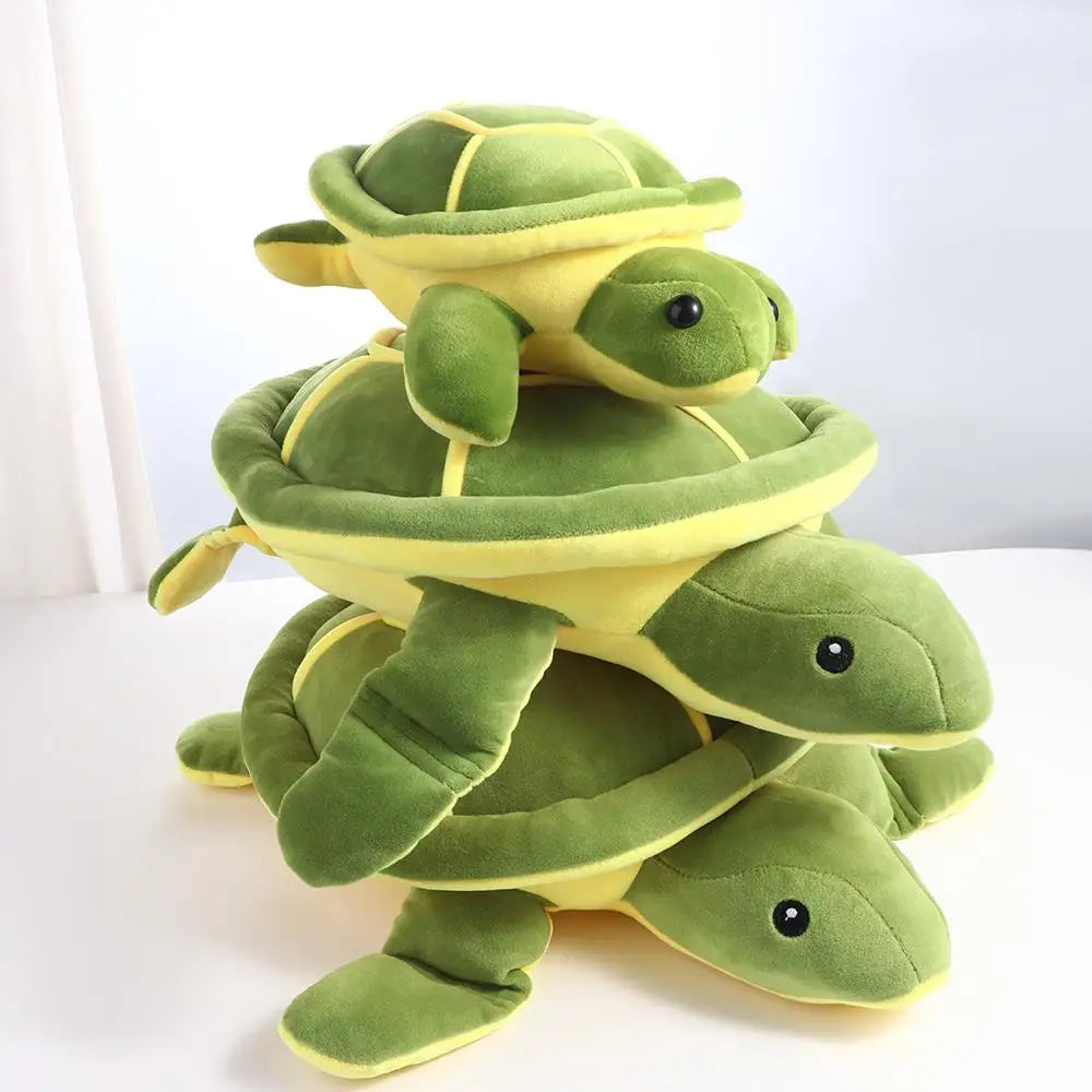 Giant Sea Turtle Plush Toy – Soft Green Tortoise Pillow for Kids & Home Decor